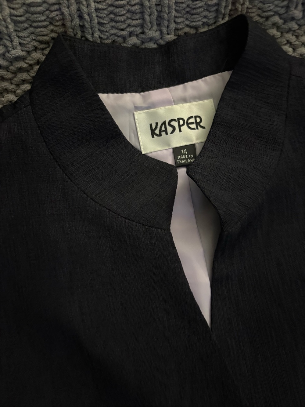 Kasper Dark Blue Pencil Skirt Suit - Classic Two-Piece